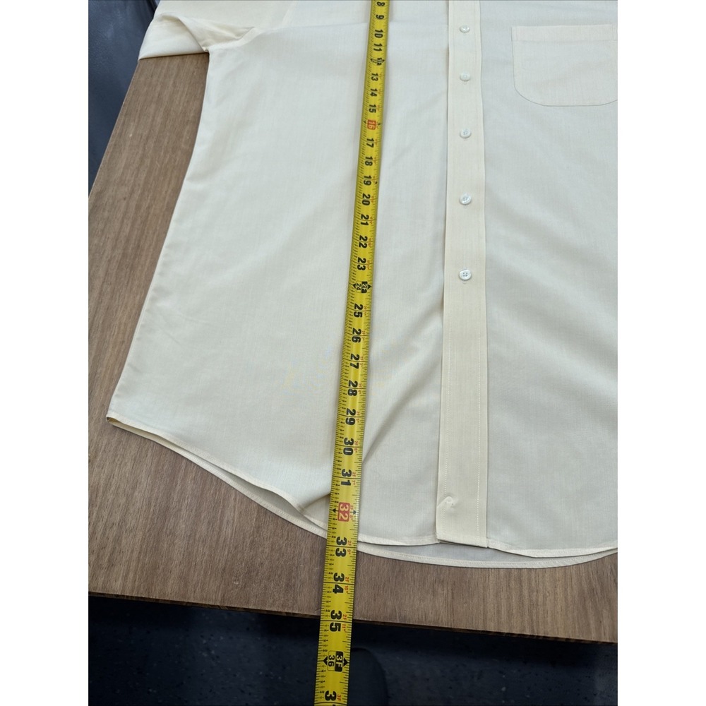 Brooks Brothers 346 Long Sleeve Dress Shirt Men's 16 34/35 Yellow Casual Preppy - Picture 7 of 9